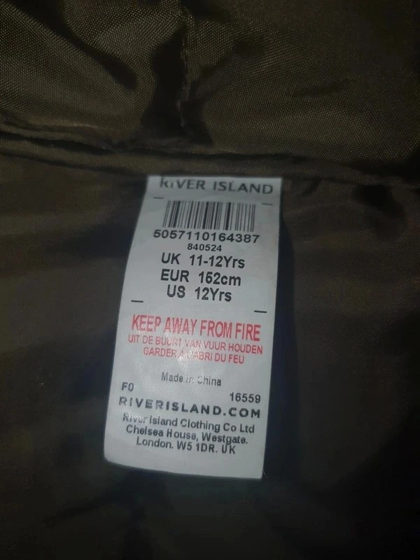 Верхняя одежда для девочки River Island (оригинал) размер 36. Фотография 5