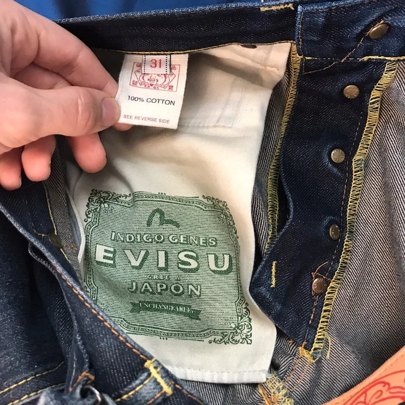 Мужские джинсы Evisu (оригинал) размер M. Фотография 5