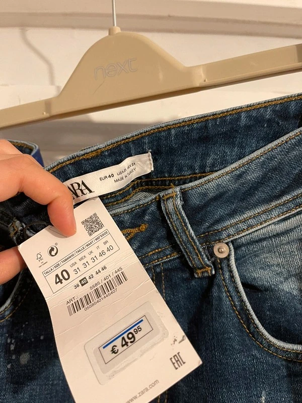 Мужские джинсы Zara (оригинал) размер S. Фотография 5