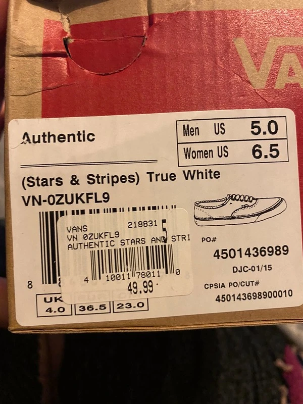 Женские кроссовки Vans (оригинал) размер 36. Фотография 4